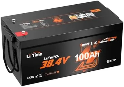 Litime 36V 100Ah OBM Bluetooth Low-Temp Protection LiFePO4 Battery Buit in 100A BMS, Deep Cycle Lithium Iron Phosphate Battery Perfect for Trolling Motors,Yacht, Marine, Boat, RV,Home,Fishing Finder