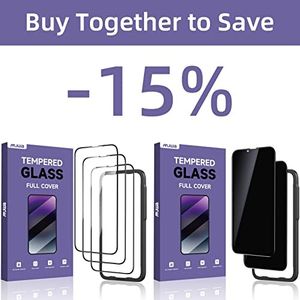 ruwa 3-Pack Glass Screen Protector and 2-Pack Privacy Screen Protector, Compatible for iPhone 14/13/13 Pro, [6.1 Inch] Display Tempered Glass Film with Easy Installation Frame