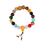 EDMIRIA Tibetan Mala Bodhi Seed Wrist Mala From Bodh Gaya Nepal Phoenix Eye Bodhi Natural Bodhi Bracelets Buddha Beads Hand String Men Women Prayer Japa mala. (18 Bodhi Seed Adjustable)