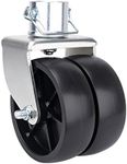 Trailer Jack Wheel, Dual Trailer Swirl Jack Caster Wheel for Trailer, Boat, Hitch Camper, RV, Soft Ground Roll - 2000 Lbs, 6'' Caster Trailer Jack Wheel Replacement with Pin, Removable