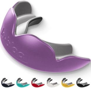 lobloo PRO-FIT Patent Pending, Professional Dual-Density impressionless Mouthguard for High Contact Sports as MMA, Hockey, Football, Rugby. Large +14yrs, Purple