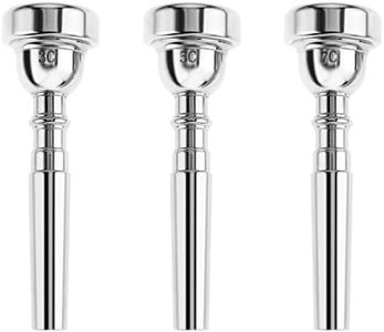 3 Pack Trumpet Mouthpiece 7C 5C 3C Trumpet Mouthpiece Set Compatible with Yamaha Bach Conn King Standard Trumpets for Beginners and Professional Players, Silver