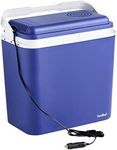 VonShef 22L Electric Cool Box, Large Insulated Cooler Box with 12V In-Car Socket, Locking Lid & Handle, Ice Box for Beach or Festivals, Camping Accessories