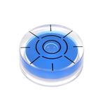 sourcing map 4pcs Round Bubble Level 32x12mm Mini Circular Precision Spirit Levels for Leveling Camera Tripod Telescope Workshop Turntable, Blue