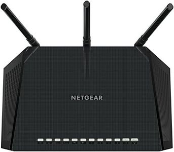 Netgear R6400 Router WiFi Nighthawk AC1750 Smart Router, Doble Banda, 4 Puertos Gigabit, con protección Armor, Color Negro