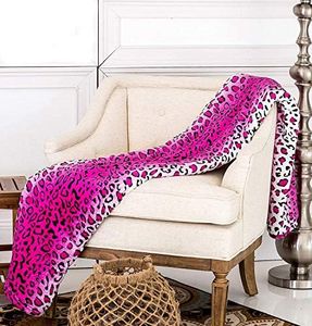 Home Must Haves Throw Zebra Giraffe Safari Animal Print All Season Extra Soft Warm Sofa Couch Throw Bed Blanket Queen Size King Size Pink Leopard