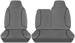 Sperling Custom Grey Front Canvas Seat Covers Compatible with Toyota HiAce LWB SLWB Van 2005-2015