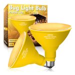 LOXYEE Par38 Amber Yellow LED Bug Light Bulbs Outdoor,20W(200W Equivalent) Bug Light for Outside 2000K, E26 Base Flood Light Bulbs for Porch Lights,Hallway Lighting,Decorative,Dimmable（2 Pack）