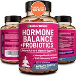 Hormone Balance + Probiotics for Women (3450mg) Natural Menopause Relief, Weight Management, Bloating, Hot Flashes, PMS | Organic Maca, Chasteberry, Dong Quai & Black Cohosh | Non GMO |120 V Capsules