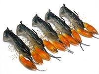 5PCS Inner Shaky Head jig Tail Soft Craw baits 3D scan of Actual Crayfish