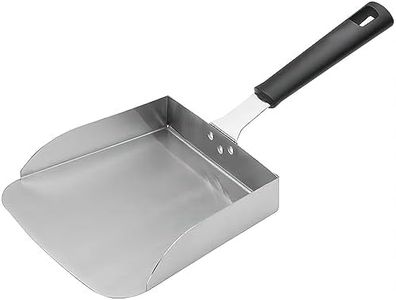 Large Griddle Scoop for Hibachi Type Cooking.Stainless Steel Food Shovel for Scrambled Eggs and Fried Rice.Grilling Food Mover for Flat Top Grill Accessories Smash Burger Spatula