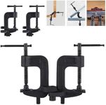 0-180° Adjustable Angle Clamp, 2-Pack Heavy Duty Clamps: Detachable into 2 Separate Clamps or Combined for Full-Range Welding & Woodworking DIY Projects-（Patent Pending）