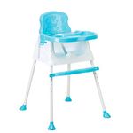 Webby 4 in 1 Booster Foldable Baby Chair Blue