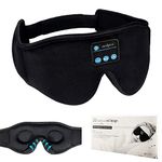 Sleeping Headphones Bluetooth Eye Mask, ZUXNZUX 3D Sleep Mask Adjustable Bluetooth Music Eye Mask for Side Sleepers, Yoga, Insomniac, Air Travel, Meditation