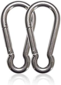 Maky Outdoors Heavy Duty Carabiners - 4.7" 990LB Weight Capacity Per Clip - Strong Spring Action Snap Hook Attachment - Galvanized, Anti-Rust - For Hammocks, Punching Bags, Swing Chairs, Gym Equipment