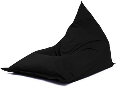 Avalon - Pouf Poltrona Sacco Grande Shongo Jive, Puffo per Sedersi Ergonomico, Pouf a Sacco in Tessuto Antistrappo e Impermeabile, Poltrona a Sacco Moderna, Made in Italy(140x175cm-Nero)
