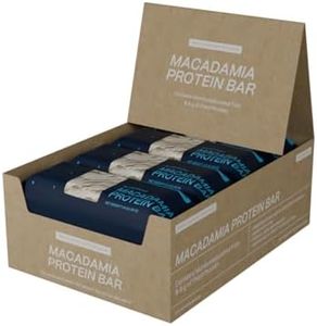 Blueprint Bryan Johnson Macadamia Nut Protein Bars – 9G Plant Protein – Vegan, Low Carb, Low Sugar, Keto-Friendly Snacks - Non-GMO, Raw Nut Bar, Natural Ingredients (White Cocoa - 12 Pack)