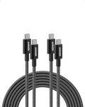 Anker USB C to USB C Cable (10FT, 2Pack), Type C 100W Charger Cord Fast Charging for iPhone 16 Series,MacBook Pro 2020,Pixel and More(USB 2.0,Black)