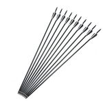 Trintion 10 Pcs Archery Carbon Arrows Spine Fiberglass Practice Targeting Arrows Removable Nock Hunting Arrows Kit for Youth Beginner Recurve Bow