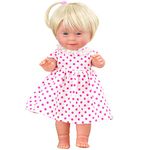 The Magic Toy Shop Bibi Doll - 14" Realistic Lifelike Soft Vinyl Baby Dolls with Downs Syndrome & Movable Limbs (Girl Blonde)