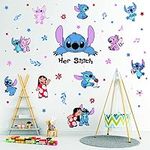 TGEJKIC Cute Stitch Wall Decals for