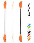 OCEANBROAD Kayak Paddle 86in/218cm, 90.5in/230cm, 95in/241cm Alloy Shaft Kayaking Boating Canoeing Oar with Paddle Leash 1 Paddle