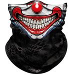 Obacle Face Mask Half for Dust Wind UV Sun Protection Seamless 3D Tube Mask Bandana for Men Women Durable Thin Breathable Tube Mask Motorcycle Riding Bike Sports (Clown Smile Face Neat Teeth)