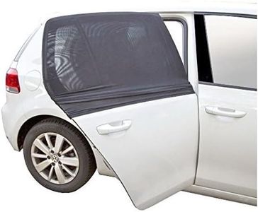 WOPUS Parasol de Coche Ajustable de Uso General, Adecuado para aislar los Rayos Ultravioleta, Insectos bebé, Cortinas de Malla Transpirable para Coche, Cubierta de Techo (Cubierta de Ventana Negra L)