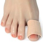 DYKOOK Cuttable Toe Tubes (5 Packs) Big Toe Protectors Made of Elastic Fabric Lined with Silicone Gel. Toe Protectors Relief Toe Pressure Pain,Corn and Calluses Remover (for Big toes-10CM)