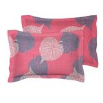 BSB HOME Cotton Pillow Cover/Case Set (2 Pcs) - 18"x28" inches, Red&White