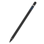 Active Stylus Pens for Touch Screens, DOGAIN Stylist Digital Pen, 1.5mm Fine Point Rechargeable iPad Pencil for Drawing/Writing/Playing, Compatible with iOS/Android and Other Tablets(Black)