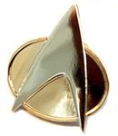 Mainly Metal Gold Plated Pin Badge TNG Trek Next Gen Communicator (25mm)