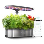 LETPOT LPH-SE Hydroponics Growing System, 12 Pods Smart Herb Garden Kit Indoor, Indoor Garden, APP & WiFi Controlled, with 24W Growing LED, 5.5L Water Tank, Pump System, Automatic Timer