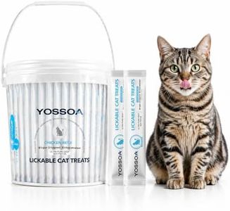 YOSSOA 100Tubes Cat Treat Snack Wet Lickable Squeeze Stick Lickable Treats Dogs & Cats Omg3 Squeezable Creamy Purée Cat Snack Chicken Lickable with Multivitamin Lickable pet Treats Healthy Grain-Free