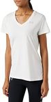 Under Armour Women's Tech V-Neck, White/Metallic Silver, Small