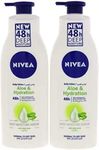 Nivea Aloe Hydration Body Lotion 400ml pack of 2 combo value pack (800 ml)