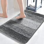 Artnice Non Slip Bathroom Rugs One Pieces,Ultra Water Absorbent Bath Mat and Easier to Dry,Grey Bath Rugs for Bathroom Washable,Bath Mats for Bathroom Floor,Tub and Shower,20" x 32"