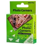 Aneco Transparent Photo Corners Clear Picture Mounting Corner Stickers for DIY Album, Scrapbook, Journal, 500 Pieces/Pack