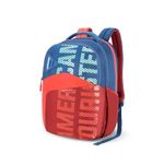 American Tourister Fizz Style 4, 31L Volume College Backpack with Front Organizer and Spacious Interiors for Men & Women - Blue/Red