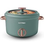 Hytric Electric Hot Pot, 2.5L Portable Electric Skillet with Nonstick Coating, Dual Power Control Multi-Function Electric Cooker for Stir Fry, Steak, Noodles, Ramen Cooker for Dorm and Apartment