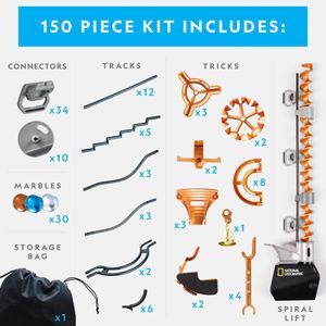 National Geographic Magnetic Marble Run Set – STEM Building Toy