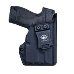 PoLe.Craft M&P Shield 40 Holster with TLR-6 Light Laser for Smith & Wesson M&P Shield 9mm/.40 w/TLR-6 - Inside Waistband Carry Concealed Holster M&P Shield 9mm with Laser (Black, Right Hand)