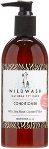 WildWash Nourishing Conditioner For Dogs 300ml - Shea Butter and Coconut to Hydrate Hair and Skin, Preventing Breakage, Detangles Long Hair- Natural, Sulphate and Paraben-Free for Sensitive Skin