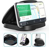 Tophot Car Phone Holder, Dashboard Mobile Phone Holder Mount for Cars with 360° Rotate Base, Horizontal & Vertical Viewing Car Phone Mount for iPhone Samsung Android Smartphones(Washable Reusable)