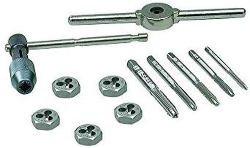 IRWIN Tools Machine Screw with Fractional Tap and Die Set, 12-Piece (24605)