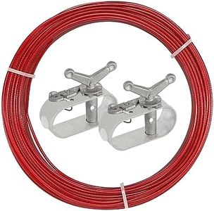 Cuerda tensora de alambre para lonas de piscina, 2 mm de longitud, 30 m, con 2 tensores para la cubierta de la piscina, cuerda tensora para fijación de cubiertas de piscina por encima del suelo,