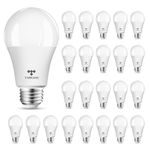 TORKASE A19 LED Light Bulbs 100 Watt Equivalent, 13 Watt 1500 LM Bright Standard LED Bulbs Non-Dimmable,E26 Screw Base, 5000K Natural Daylight White,Milky Energy Saving Light Bulbs,UL Listaed(24-Pack)