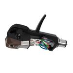 Audio Technica AT-VM95SH/H Headshell/Dual Moving Magnet Cartridge Combo Kit (Black/Brown)