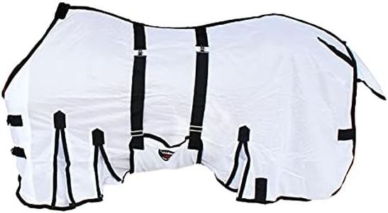 CHALLENGER 78" Horse Mesh Light Weight Fly Sheet Summer Spring Airflow White 73408B