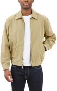 London Fog Men's Auburn Zip-Front Golf Jacket (Regular & Big-Tall Sizes), Camel, Large